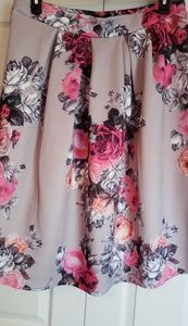 Boohoo Skater Floral Skirt